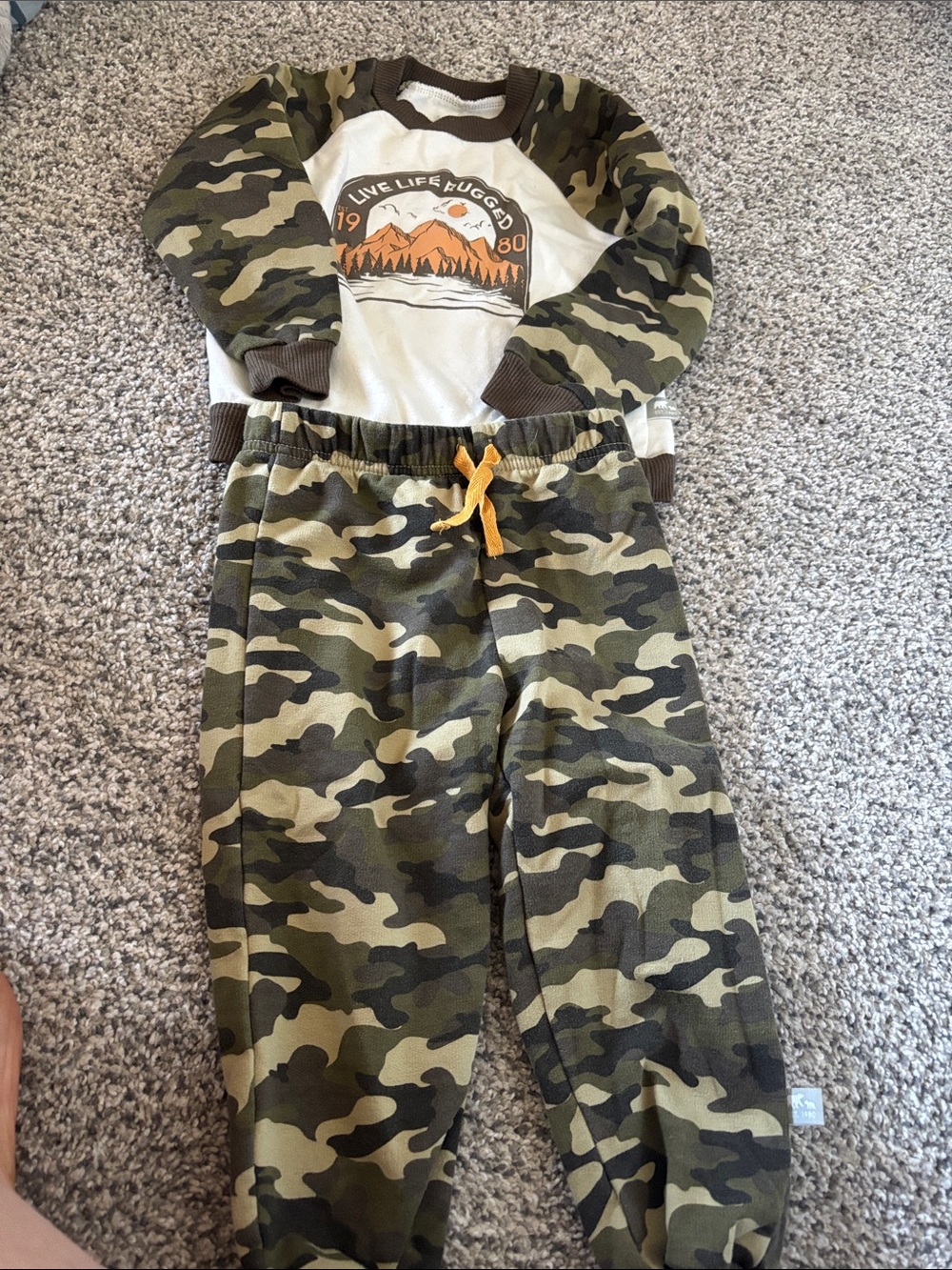 Kids Camo Jogger Sweatpants - Olive Camo